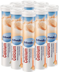 Mivolis calcium effervescent tablets in tubes for daily bone support.