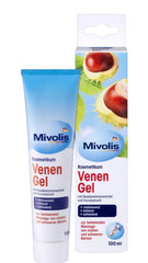 Mivolis Vein Gel with horse chestnut for soothing, cooling relief on tired legs.