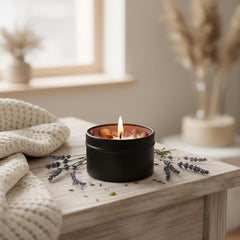 Mivra Zyora travel tin candle compact, gift-ready