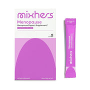 Mixhers Menopause pack front showing energy-supporting plant-based blend.