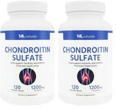 ML Naturals Chondroitin 1200 mg bottle front view with vegan capsules for joint support.