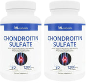 ML Naturals Chondroitin 1200 mg bottle front view with vegan capsules for joint support.
