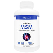ML Naturals MSM 2000 mg bottle for daily joint support.