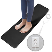 MLAB GroundFlow mat with feet on surface for daily grounding and energy