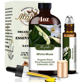 Mlynkl White Musk essential oil bottle front highlight aroma for diffusers and blends
