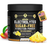 MMA Nutrition HRDWRK electrolytes powder bottle supports hydration during intense workouts