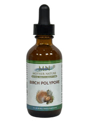 Mn Mother Nature Inc birch polypore tincture bottle ready for daily use.