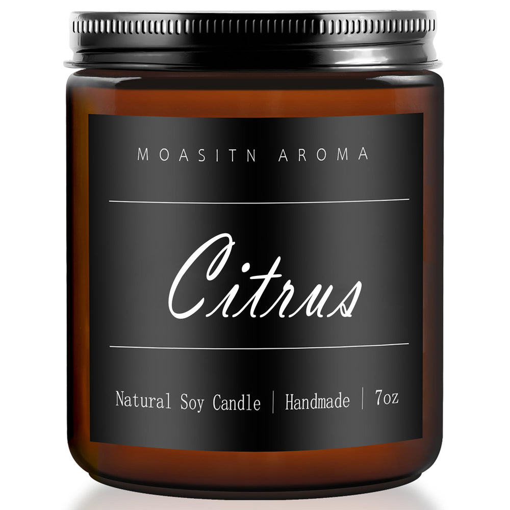 MOASITN citrus scented candle jar for home ambiance and fragrance