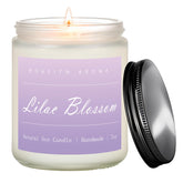MOASITN Lilac Blossom candle jar emits a welcoming scent for cozy evenings.