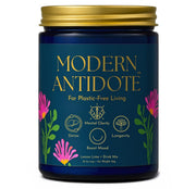 Modern Antidote Microplastic Detox bottle in glass packaging with metal cap
