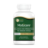 Moducare daily immune bottle on a clean surface highlighting convenient capsule form for daily immune support.