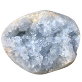 MOGEMT blue celestite geode large for serene home decor and calming ambiance.