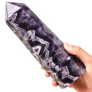 MOGEMT large dream amethyst wand point for focused energy during meditation