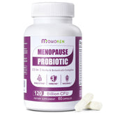MOHOKEN menopause probiotic bottle for daily gut support.