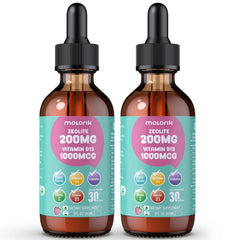 Molorik Pure Zeolite Drops strawberry bottle supports daily gut balance.