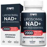 MOM NUTRIX Liposomal NAD+ bottle top view for daily NAD support