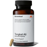 Momentous Tongkat Ali powder bottle for daily use to support energy and mood.