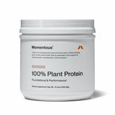 Momentous vegan protein cappuccino shake showing creamy texture and flavor