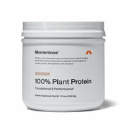 Momentous vegan protein cappuccino shake showing creamy texture and flavor