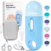 Momfree baby nail kit with storage case for easy on-the-go grooming.