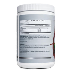 Momsanity BCAA powder scoop demonstrates easy dosing for training sessions.