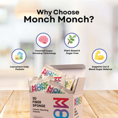 Monch Monch fibra prebiótica sin sabor: apoya la digestión diaria con comidas.