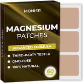 MONIER Magnesium Patches 60-pack front view highlighting natural packaging for muscle support
