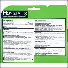 Close-up of Monistat 3-Day prefilled applicators for easy at-home use