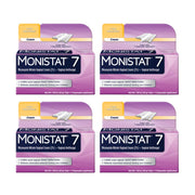 Monistat 7 vaginal cream tube shown for at-home use and seven-dose plan