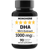 MONOHERB DHA Extract 1000 mg bottle front with high-potency capsules