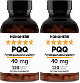 MONOHERB PQQ bottle with 120 capsules for daily use