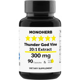 Monoherb Thunder God Vine bottle with 90 vegan capsules for daily use.