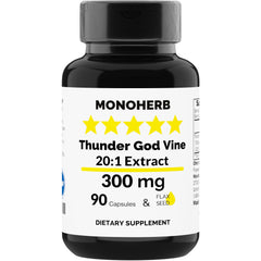Monoherb Thunder God Vine bottle with 90 vegan capsules for daily use.