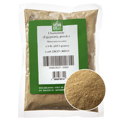 MONTEREY BAY HERB CO Egyptian Chamomile Powder packaging shown for versatile beauty and kitchen use.