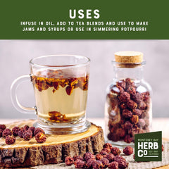 MONTEREY BAY HERB CO hawthorn berries in tea infusion aroma.
