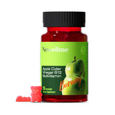 Montue Newellme gummies bottle showing apple flavor for daily digestive comfort.