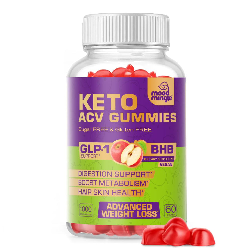 MoodMingle Keto ACV Gummies bottle shows convenient daily use for appetite control.