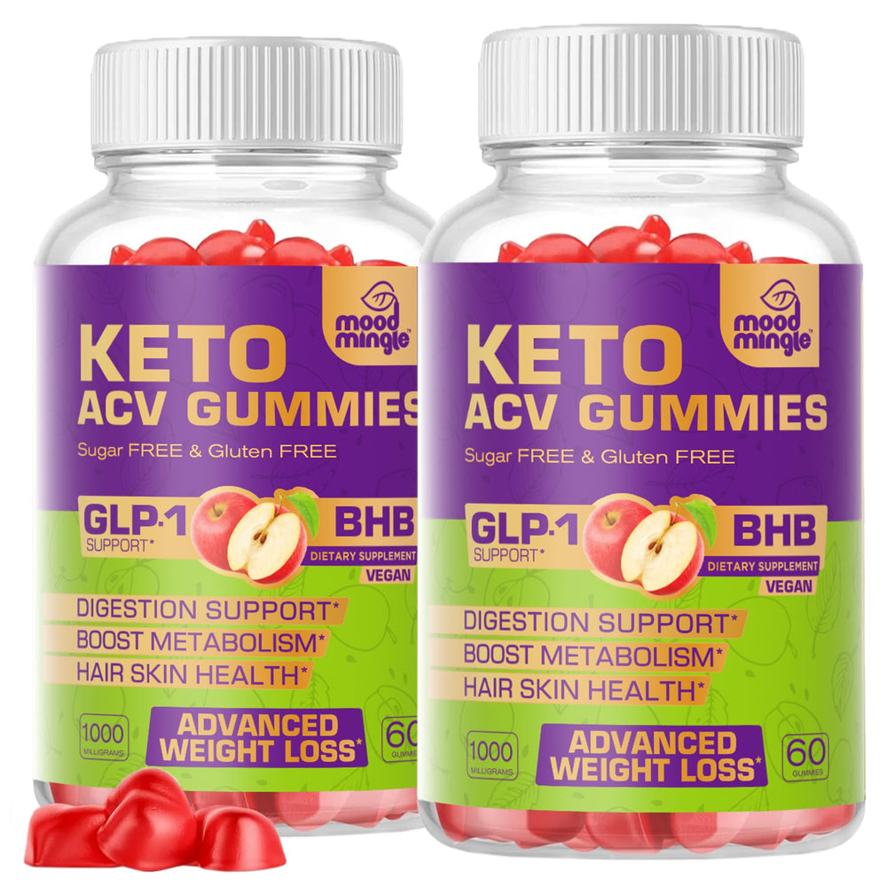 Mood Mingle Keto ACV Gummies bottle for daily weight management and craving control.