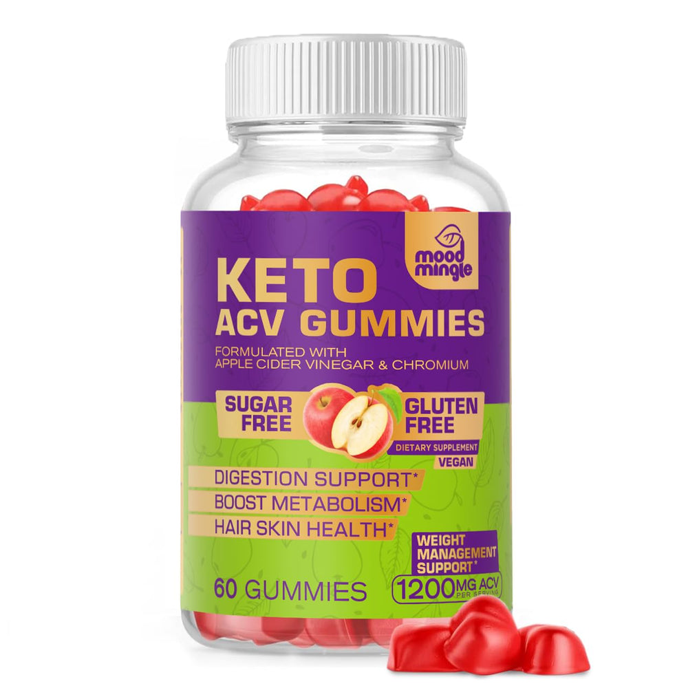 MoodMingle Keto ACV Gummies bottle shows convenient daily use for appetite control.