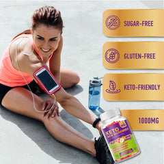 MoodMingle Keto ACV Gummies label highlights gluten-free, sugar-free keto-friendly formula.