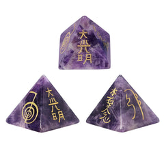 Mookaitedecor amethyst pyramid in gift bag adds tranquil decor for home or office.