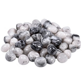 mookaitedecor black rutilated quartz tumbled stones 1lb pack for DIY crafts and meditation
