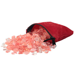 Mookaitedecor cherry quartz chips close-up for crafting and chakra work