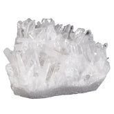 Mookaitedecor clear quartz cluster geode close-up for a striking home display and calm ambiance.