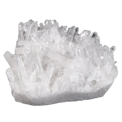 Mookaitedecor clear quartz cluster geode close-up for a striking home display and calm ambiance.