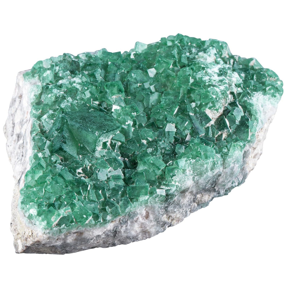 Mookaitedecor fluorite geode with green-brown pattern for display and focus
