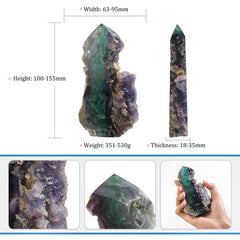 mookaitedecor fluorite slice multicolor edges highlight natural beauty and elevate table centerpiece aesthetics.