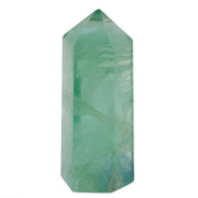 Mookaitedecor healing crystal wand with a 6-faceted point in green fluorite for meditation