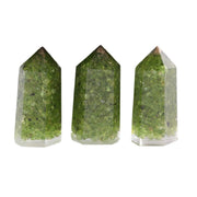 Mookaitedecor peridot wand, 6-facet 2-inch, grounding during meditation.