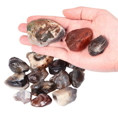 Mookaitedecor raw agate stones close-up for crafts and pendants